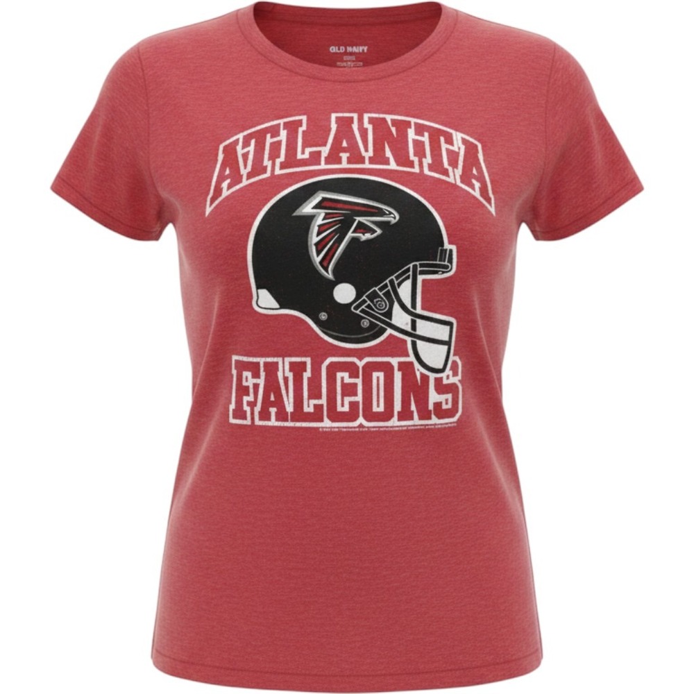 Old Navy Atlanta Falcons Womens Medium T-Shirt‎ Red Heather Short Sleeve Graphic
